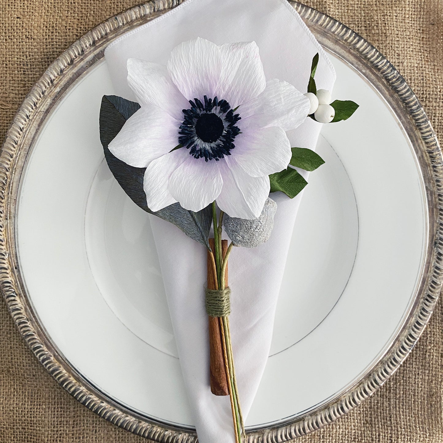 Anemone Holiday Posy BOUQ Studio Box