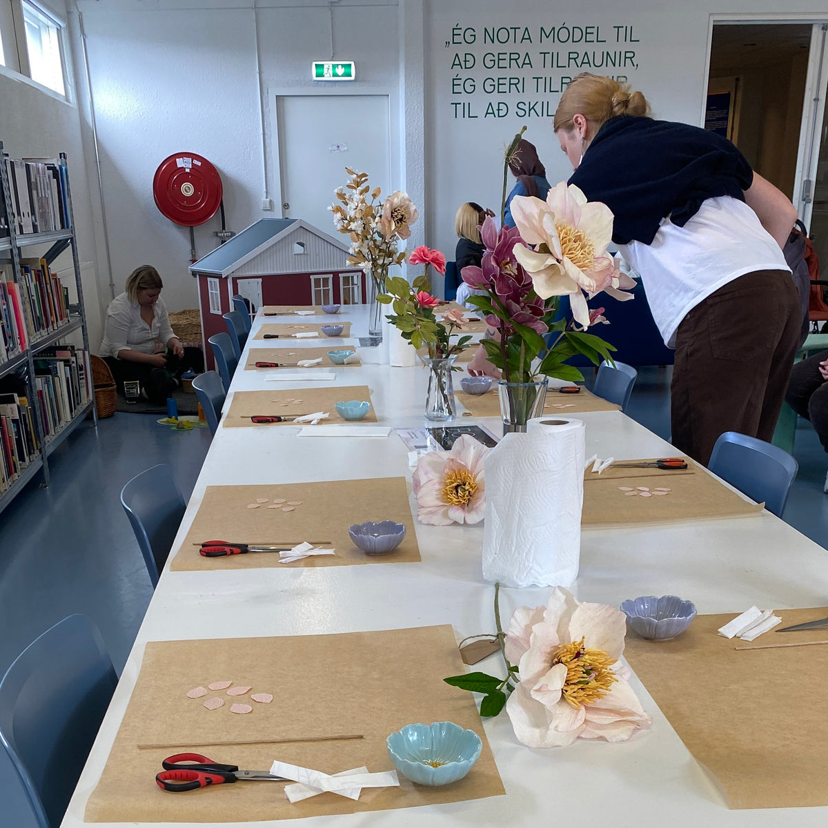 The "Top Brass" Peony Paper Flower Workshop - Museum of Applied Arts and Design, Garðabær, Iceland