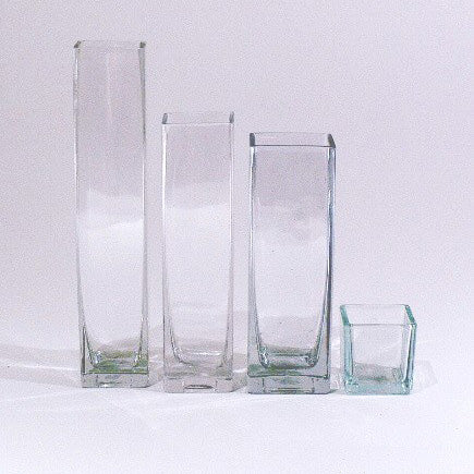 Square Glass Bud Vases (3 sizes)