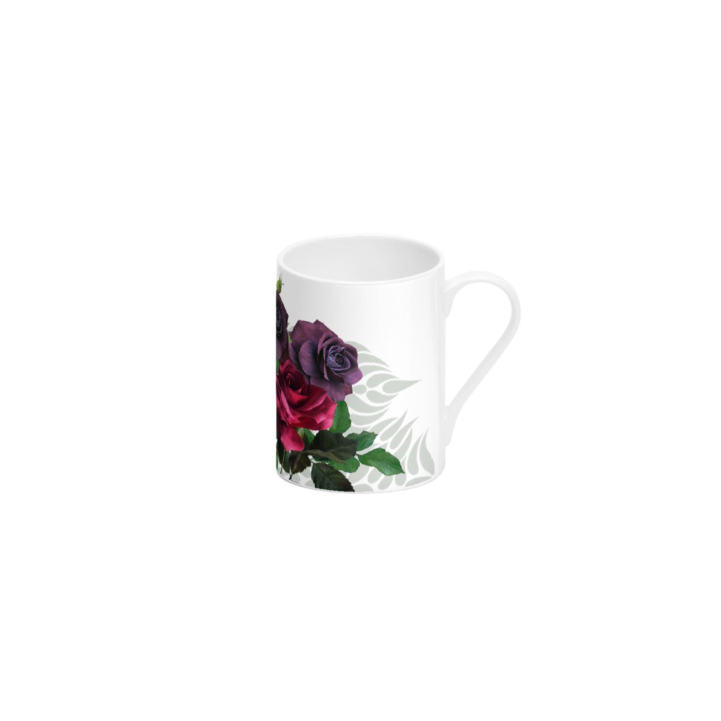 Rose Flourish Bone China Mugs