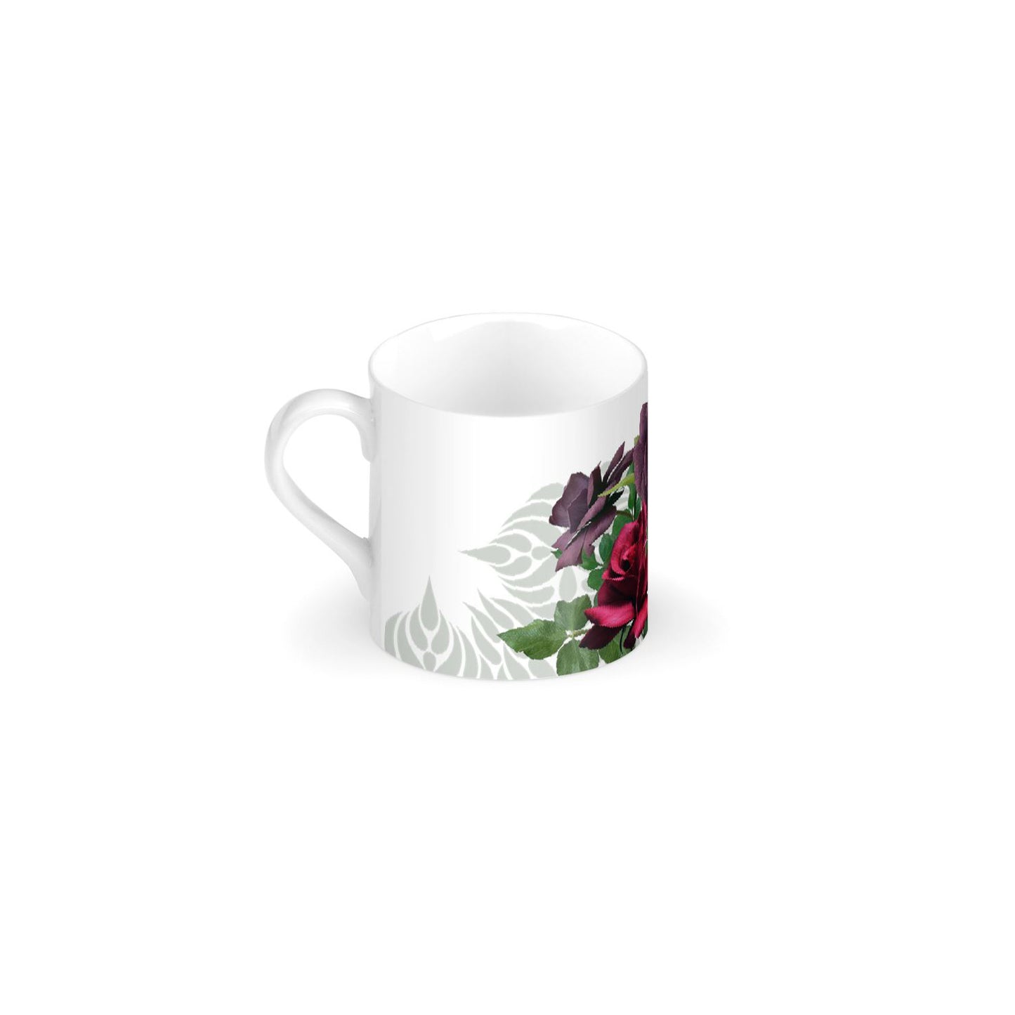 Rose Flourish Bone China Mugs