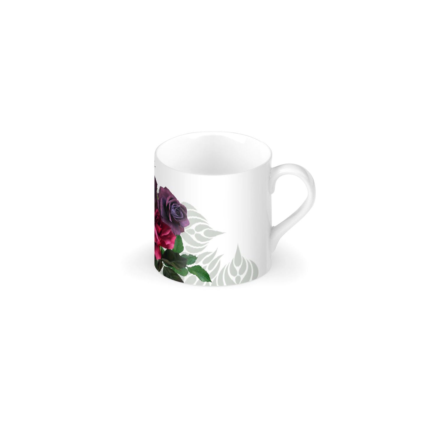 Rose Flourish Bone China Mugs